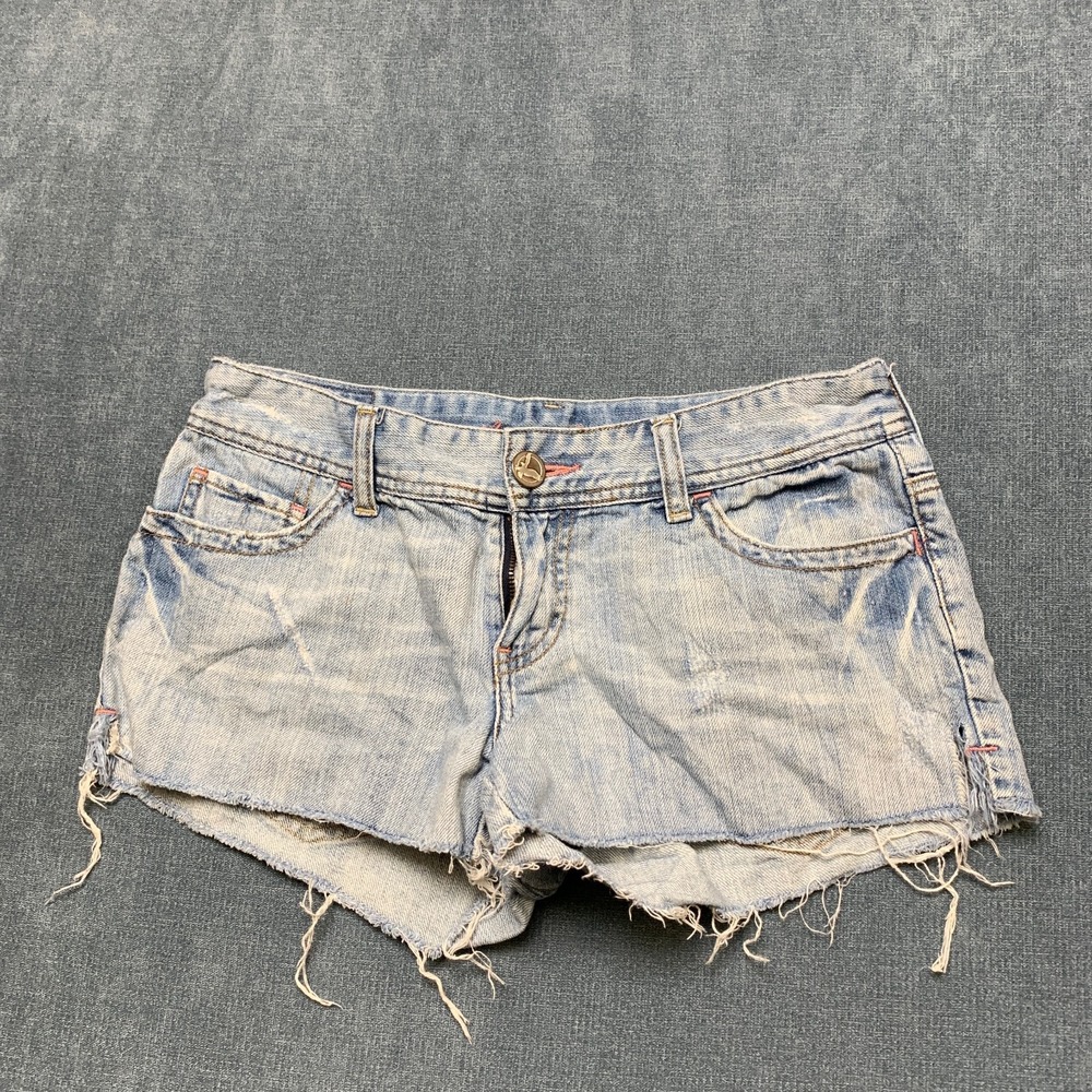 Vintage American Eagle Outfitters Cut-Off Shorts Womens 4 Blue Denim Frayed Hem
